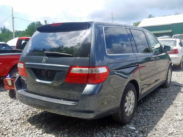 5FNRL38206B062563 - 2006 HONDA ODYSSEY LX GRAY photo 4