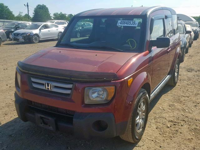 5J6YH28717L015019 - 2007 HONDA ELEMENT EX RED photo 2