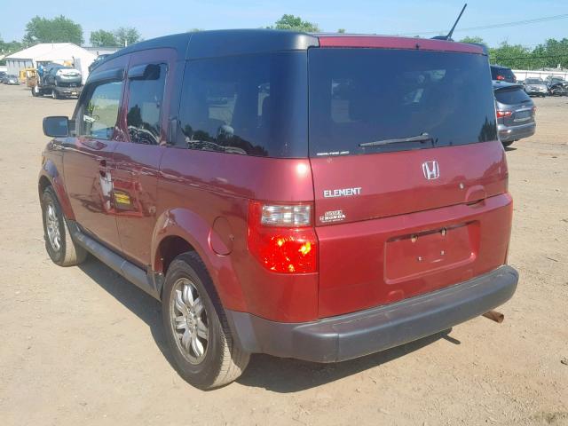 5J6YH28717L015019 - 2007 HONDA ELEMENT EX RED photo 3