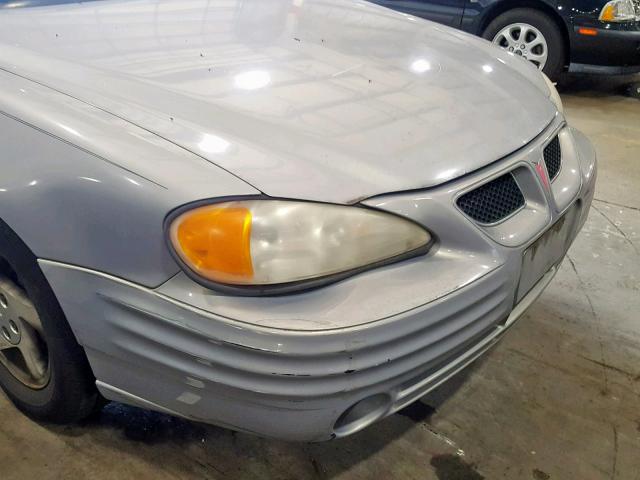 1G2NF52T0YC537491 - 2000 PONTIAC GRAND AM S SILVER photo 9
