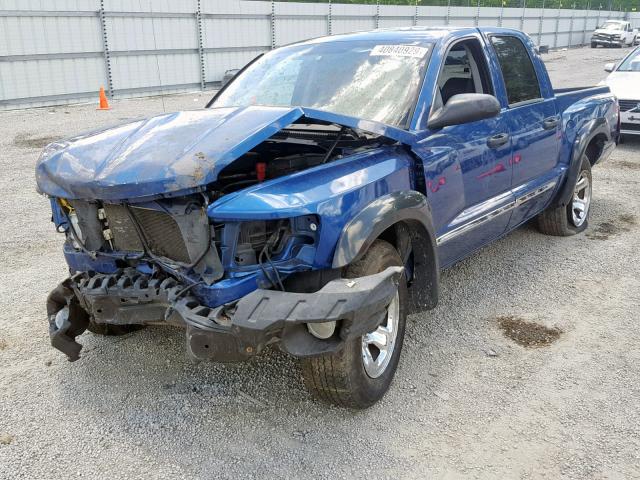 1D7HW58N18S636995 - 2008 DODGE DAKOTA QUA BLUE photo 2