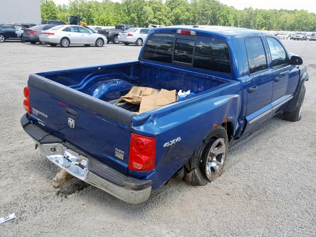 1D7HW58N18S636995 - 2008 DODGE DAKOTA QUA BLUE photo 4