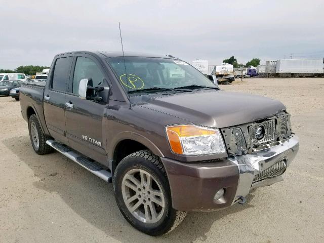 1N6AA0EC3DN307902 - 2013 NISSAN TITAN S GRAY photo 1