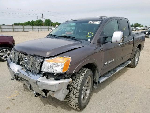 1N6AA0EC3DN307902 - 2013 NISSAN TITAN S GRAY photo 2