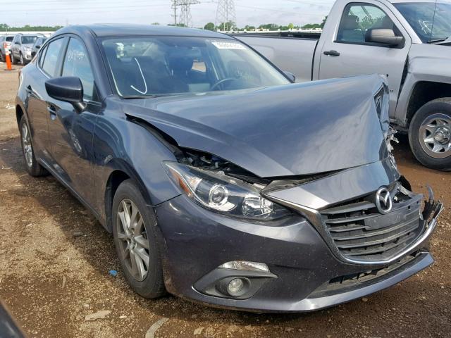 JM1BM1V78G1314492 - 2016 MAZDA 3 TOURING GRAY photo 1