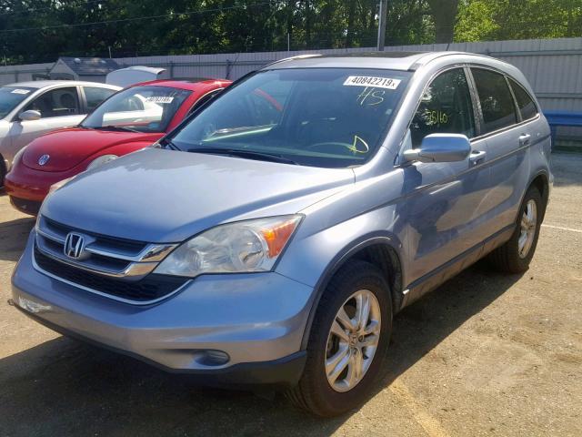 5J6RE3H74BL056630 - 2011 HONDA CR-V EXL BLUE photo 2