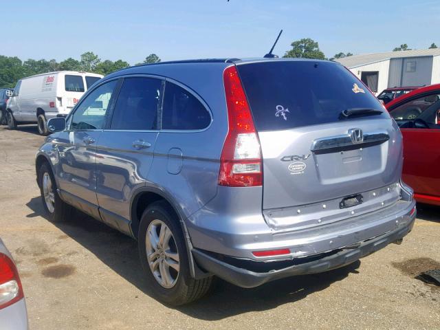 5J6RE3H74BL056630 - 2011 HONDA CR-V EXL BLUE photo 3