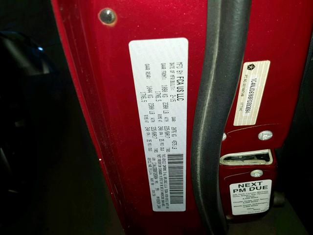 1C4NJDBB8FD283094 - 2015 JEEP COMPASS SP წითელი ფოტო 10