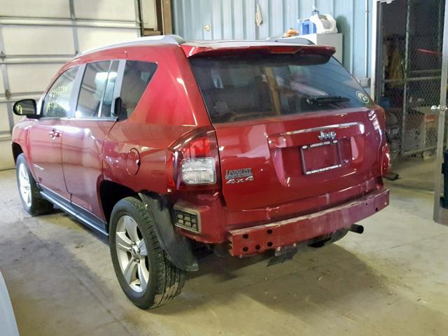 1C4NJDBB8FD283094 - 2015 JEEP COMPASS SP წითელი ფოტო 3