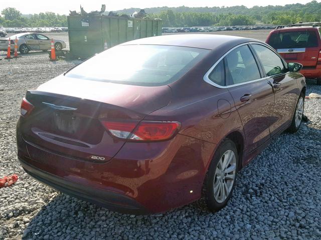 1C3CCCFB5HN501385 - 2017 CHRYSLER 200 LX RED photo 4