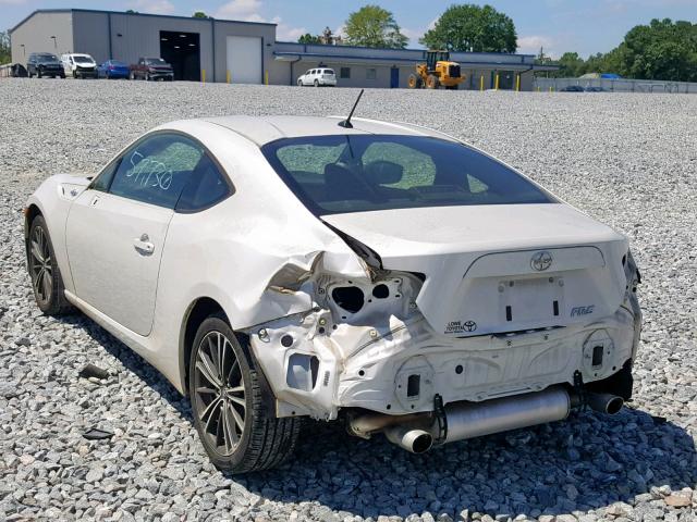 JF1ZNAA10D2730254 - 2013 TOYOTA SCION FR-S WHITE photo 3