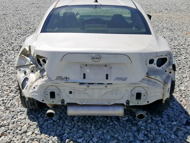 JF1ZNAA10D2730254 - 2013 TOYOTA SCION FR-S WHITE photo 9
