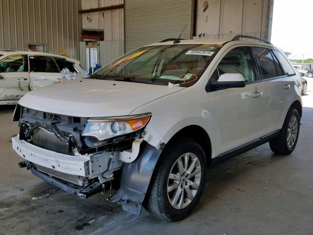 2FMDK3JC6DBC44550 - 2013 FORD EDGE SEL WHITE photo 2