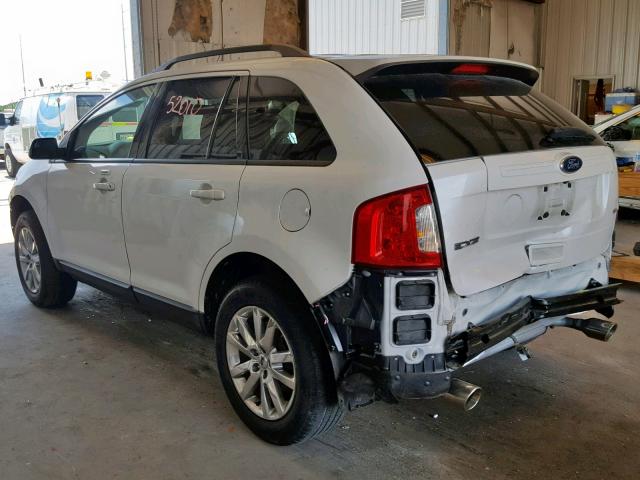 2FMDK3JC6DBC44550 - 2013 FORD EDGE SEL WHITE photo 3