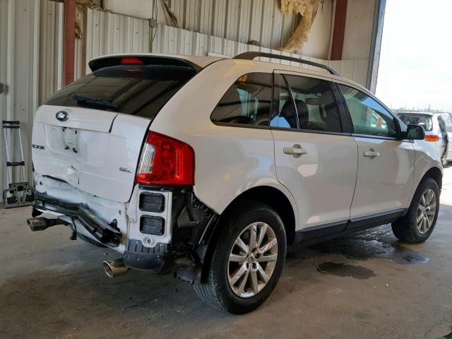 2FMDK3JC6DBC44550 - 2013 FORD EDGE SEL WHITE photo 4