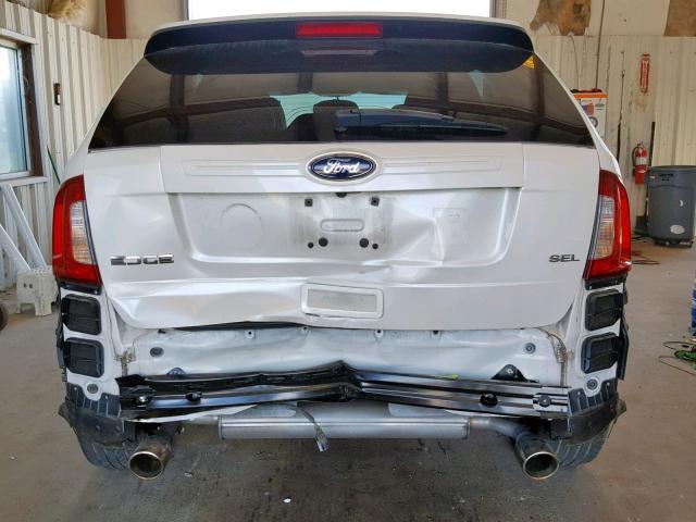 2FMDK3JC6DBC44550 - 2013 FORD EDGE SEL WHITE photo 9