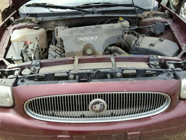 1G4HP54K12U279621 - 2002 BUICK LESABRE CU BURGUNDY photo 7