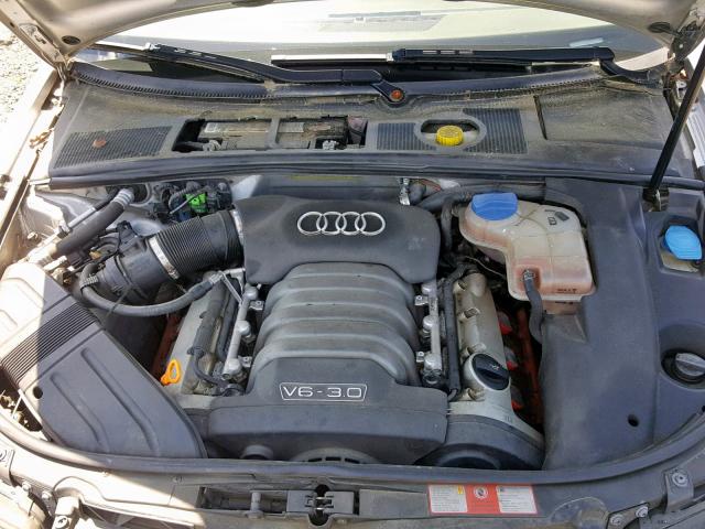 WAUVT68E94A067628 - 2004 AUDI A4 3.0 AVA SILVER photo 7