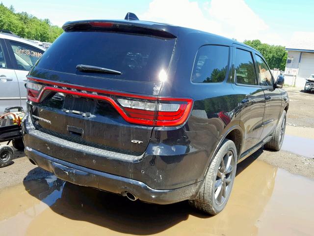 1C4RDJDG6JC201975 - 2018 DODGE DURANGO GT BLACK photo 4