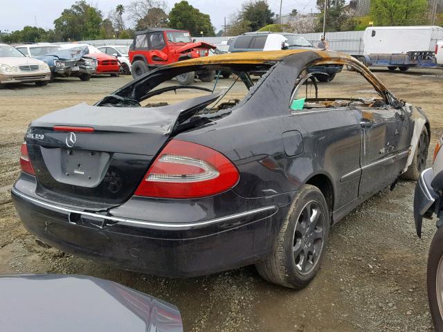 WDBTJ65J73F016212 - 2003 MERCEDES-BENZ CLK 320C BLACK photo 4