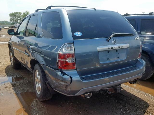 2HNYD18276H546389 - 2006 ACURA MDX BLUE photo 3