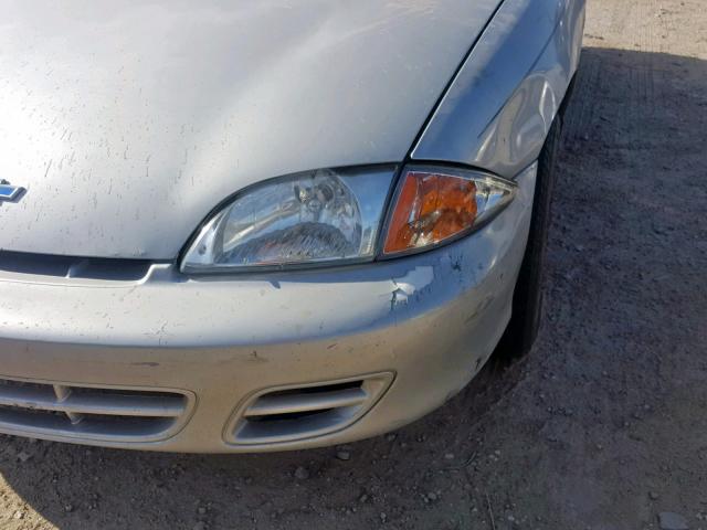 1G1JC524X17419046 - 2001 CHEVROLET CAVALIER B SILVER photo 9