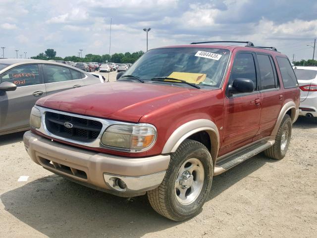 1FMDU84P21ZA53223 - 2001 FORD EXPLORER E RED photo 2