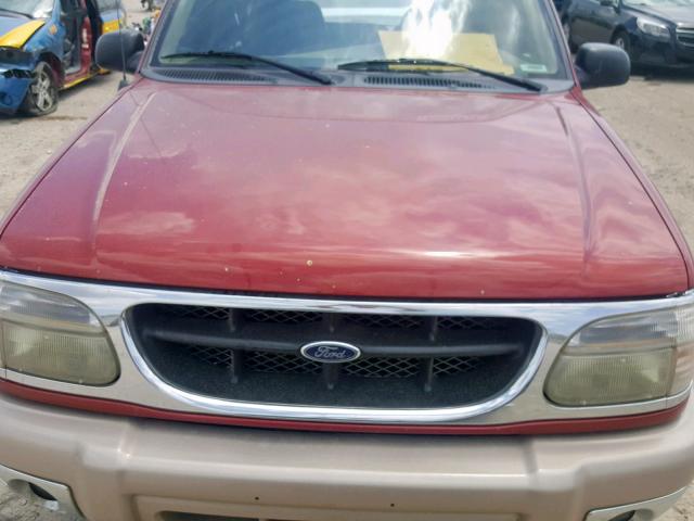 1FMDU84P21ZA53223 - 2001 FORD EXPLORER E RED photo 7