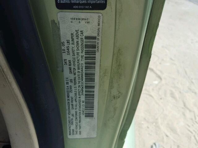 3VWRW31C46M404423 - 2006 VOLKSWAGEN NEW BEETLE Yaşıl foto 10