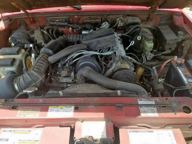 1FTCR14A0TPA56950 - 1996 FORD RANGER SUP RED photo 7