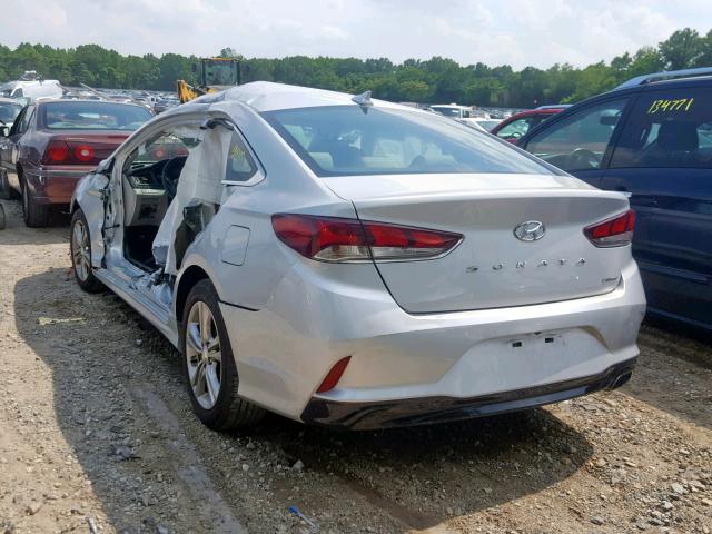 5NPE34AF0JH610010 - 2018 HYUNDAI SONATA SPO SILVER photo 3