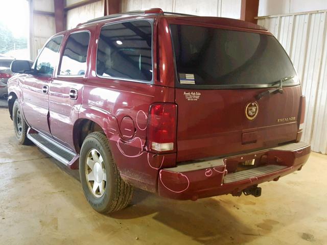 1GYEC63T03R221467 - 2003 CADILLAC ESCALADE L MAROON photo 3