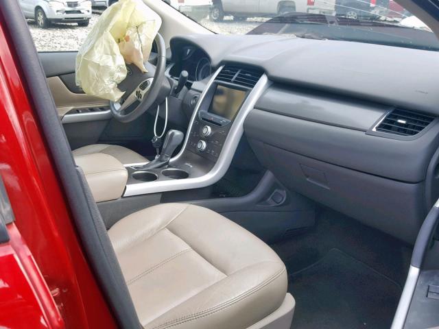 2FMDK3JC9DBA89086 - 2013 FORD EDGE SEL BURGUNDY photo 5