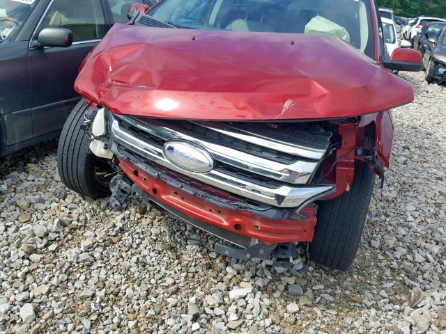 2FMDK3JC9DBA89086 - 2013 FORD EDGE SEL BURGUNDY photo 9