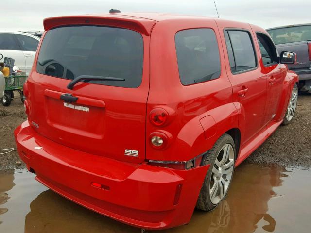 3GNDA63X18S631751 - 2008 CHEVROLET HHR SS RED photo 4