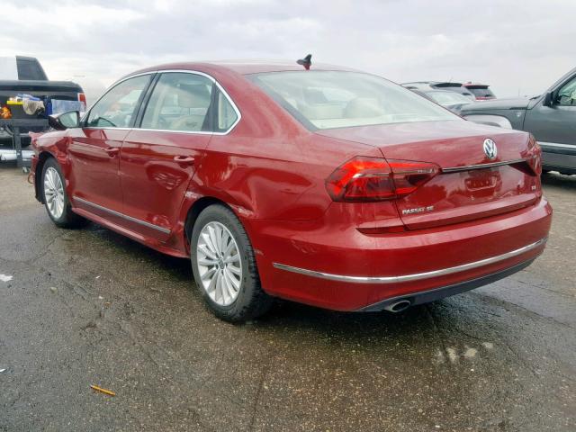 1VWBT7A31HC032030 - 2017 VOLKSWAGEN PASSAT SE RED photo 3