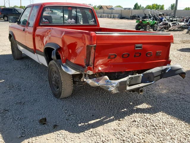 1B7GL23Y9PS250516 - 1993 DODGE DAKOTA RED photo 3