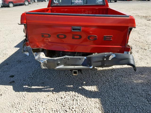 1B7GL23Y9PS250516 - 1993 DODGE DAKOTA RED photo 9