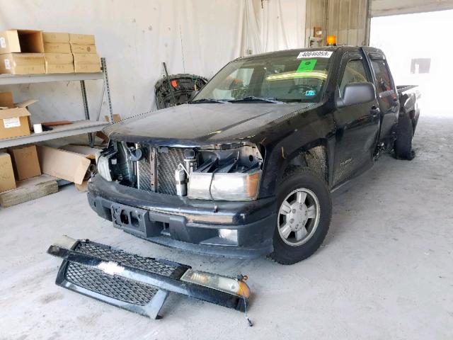 1GCCS136358243985 - 2005 CHEVROLET COLORADO BLACK photo 2