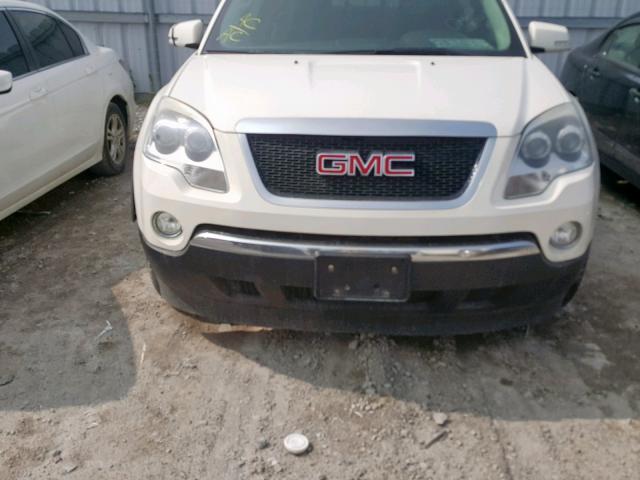 1GKLVMED4AJ155149 - 2010 GMC ACADIA SLT WHITE photo 9