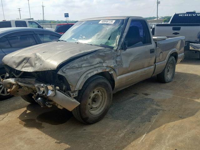 1GTCS14W928244763 - 2002 GMC SONOMA BEIGE photo 2