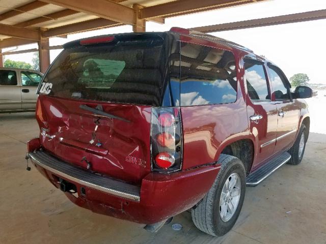 1GKFK03279R128492 - 2009 GMC YUKON DENA MAROON photo 4