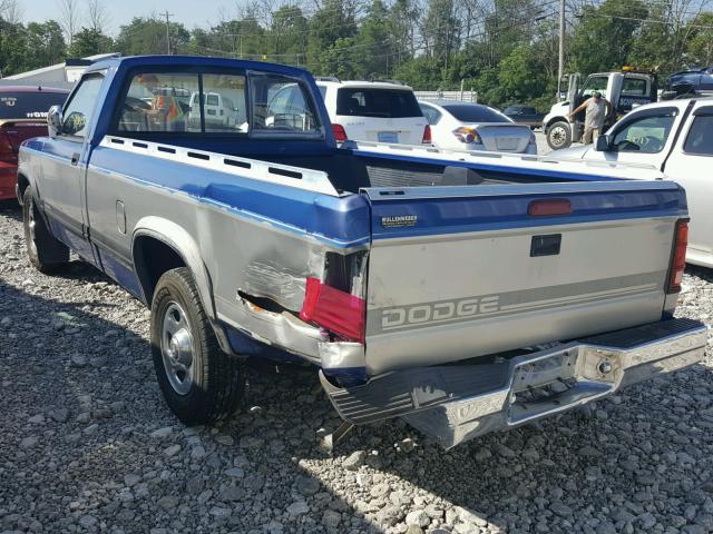 1B7FL26X1SS350181 - 1995 DODGE DAKOTA BLUE photo 3