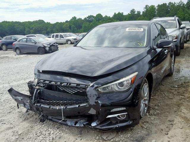 JN1AV7AP9EM691963 - 2014 INFINITI Q50 HYBRID BLACK photo 2