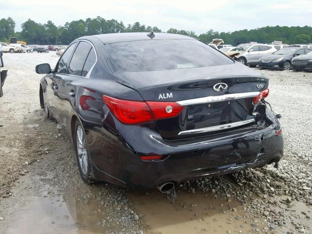 JN1AV7AP9EM691963 - 2014 INFINITI Q50 HYBRID BLACK photo 3