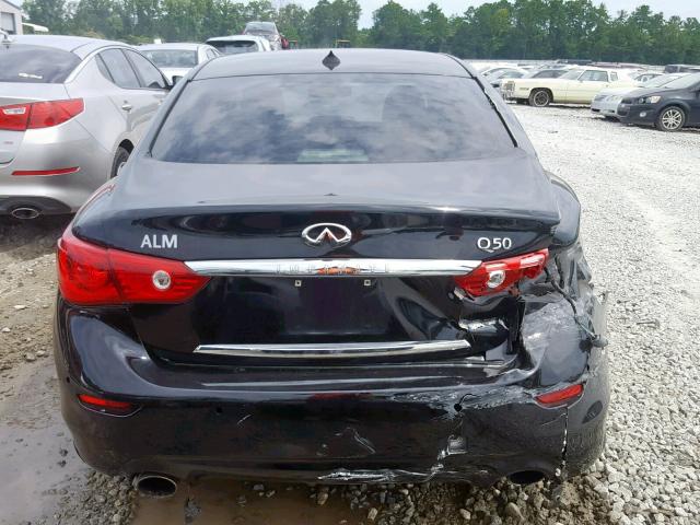 JN1AV7AP9EM691963 - 2014 INFINITI Q50 HYBRID BLACK photo 9