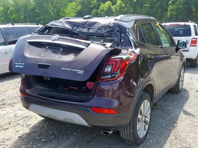 KL4CJESB3HB142794 - 2017 BUICK ENCORE PRE PURPLE photo 4