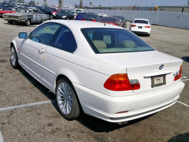 WBABM3348YJN87063 - 2000 BMW 323 CI WHITE photo 3