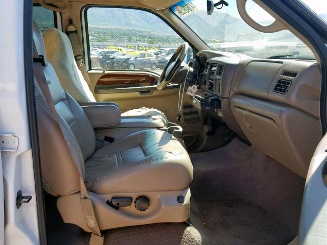 1FMNU43S2YEC00614 - 2000 FORD EXCURSION WHITE photo 5