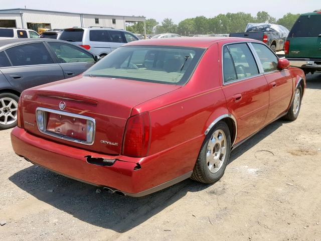 1G6KD54Y82U229566 - 2002 CADILLAC DEVILLE RED photo 4